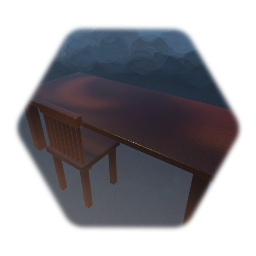 Wood Table and Chair