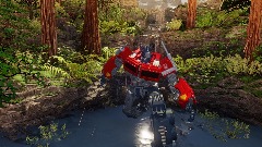 Optimus prime in Waterfall