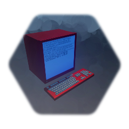 Omni-Bytes Keyboard and Monitor DataTerminal - Red