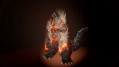 Burning godzilla animation (: