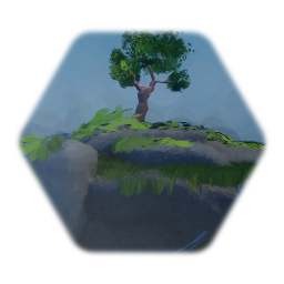 Water surrounded island