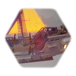 Battle ready classical sailing ship