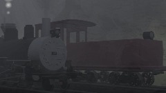 A foggy norrow gauge railway