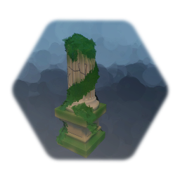 Ancient Pillar 1 (Broken, Overgrown)