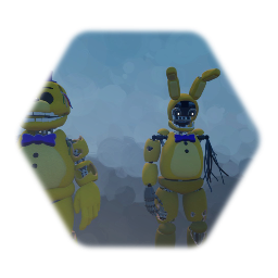 Withered Fredbear and Spring Bonnie