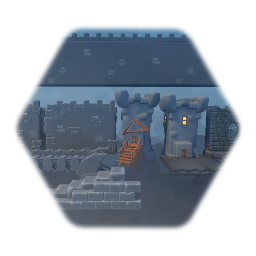 Mario Castle Exterior Assets - Bowser Bridge