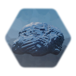 Snow-Covered Medium Rock