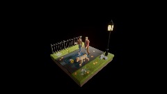 Zua, Justin, and Bruce go for a walk. (Try it in VR)