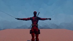 Bye bye bye but Deadpool stares at you
