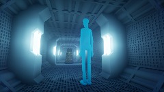 Spaceship Corridor With Dalek Prop
