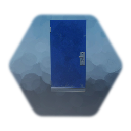 Blue metal door