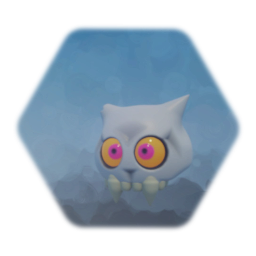 Skull yellow eyed horned