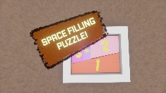 Space-filling puzzle scene