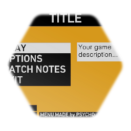 Main Menu System