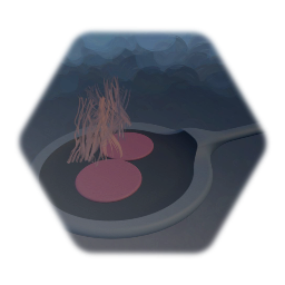 Remix of Basic Skillet, Grey & Black, w/Food