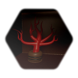 Red coral with stand