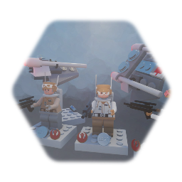 STAR WARS LEGO MINIFIGURE Rebel alliance Troopers & snowspeeder