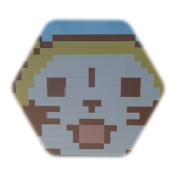 Racoon Rascal Face Pixel Art