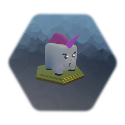 Virtual D&D  Miniature - test (Gold Hex Base)