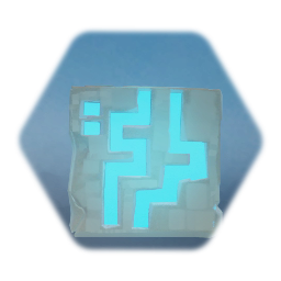 Glowing engraved temple block