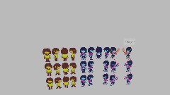 Remix of Deltarune KRIS sprites (remixable)