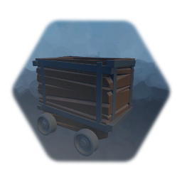 Old Damaged Mine Cart
