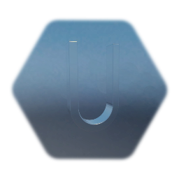 "U" (one block) metal letter