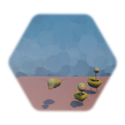 Bird skeletons with bird suits