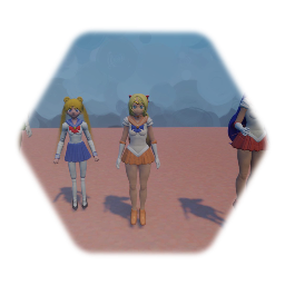 Sailor moon and the Sailor scouts