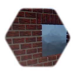 Red brick wall- window