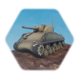 WW2 Tank - M4A2 Sherman - Model only, no physics