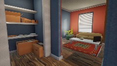 Bed and Living Room.
