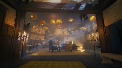 Hogwarts Halloween | Hufflepuf decorations