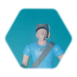 Frist person scout blue