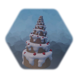 Delicious frosted mouth-watering cherry cake