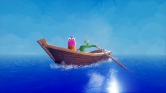 Green and Bo on a Rowboat