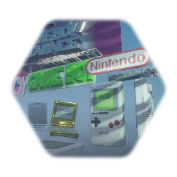 Game Boy and Game Boy Advance SP With single Sculpted Logo's