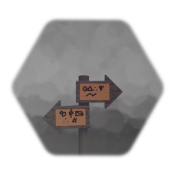 Directional arrow sign