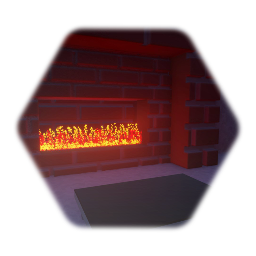 Brick fireplace