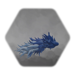 Wolf tail ( midnight dark blue and white )