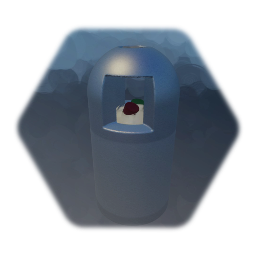 Bin with smoke + trash