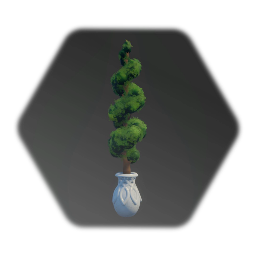 Spiral Topiary in Marble Planter
