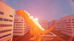 Scary fire Godzilla