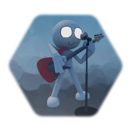 Base Guitar by Microphone with Stand