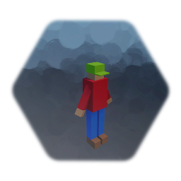 Block guy with stuff