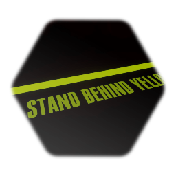 Yellow line floor sign