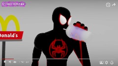 Miles trys out the new grimace milkshake