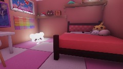 A cute small bedroom