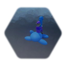 Waluigi on a lochness monster (Square to pet)
