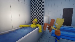 Bart Hits Homer With a Chair